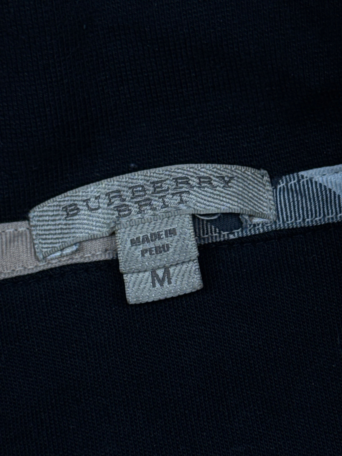 vintage black Burberry quarterzip