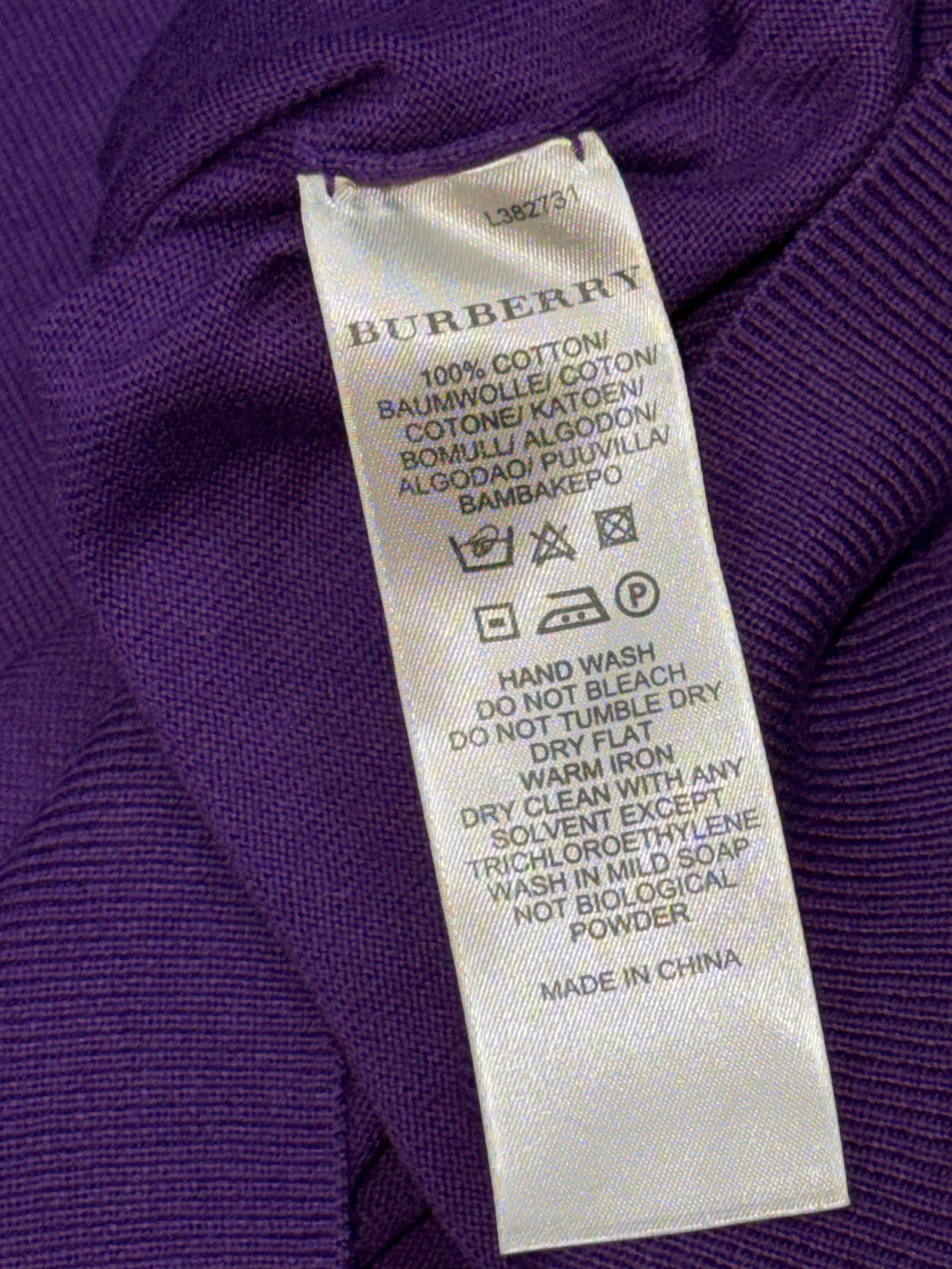 vintage purple Burberry knittedsweater