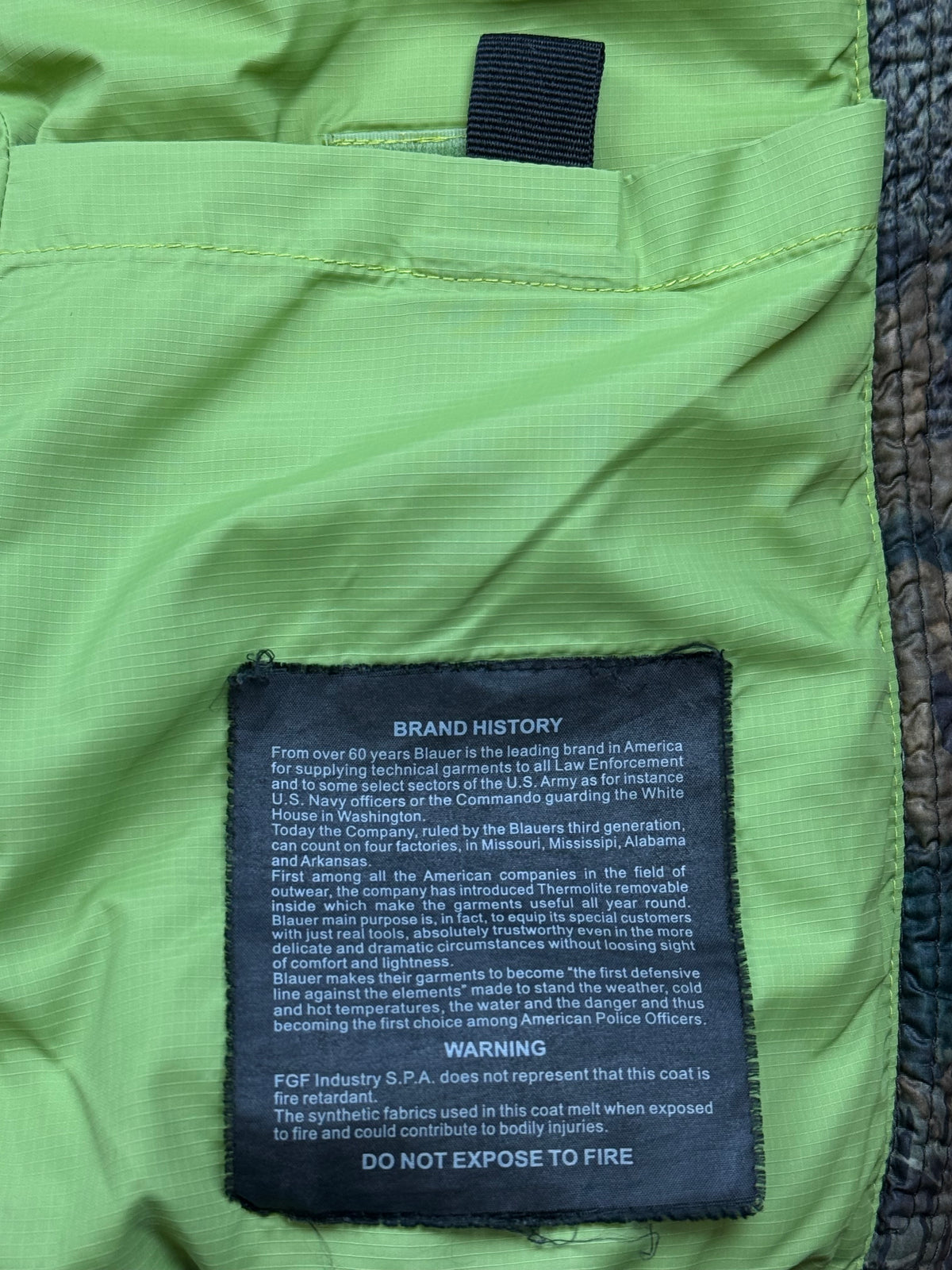 camo Blauer winterjacket