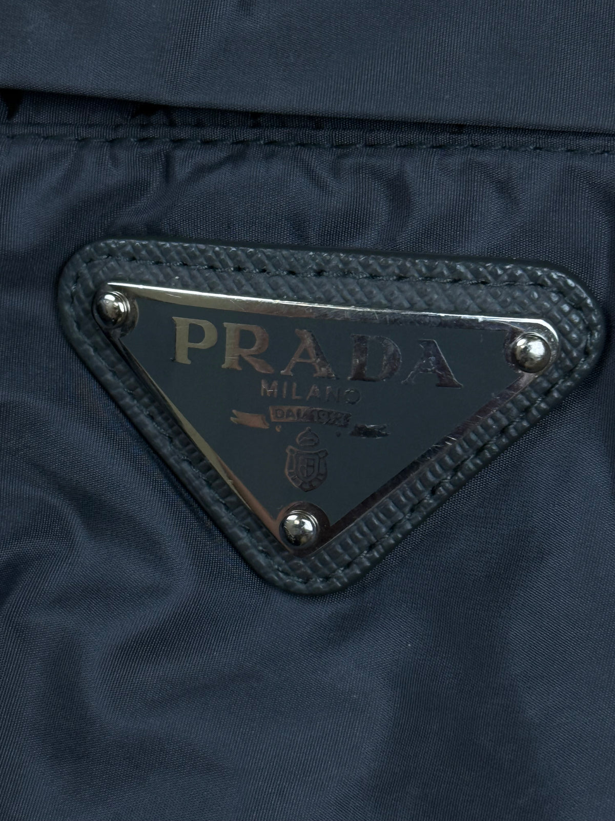 vintage grey Prada windbreaker