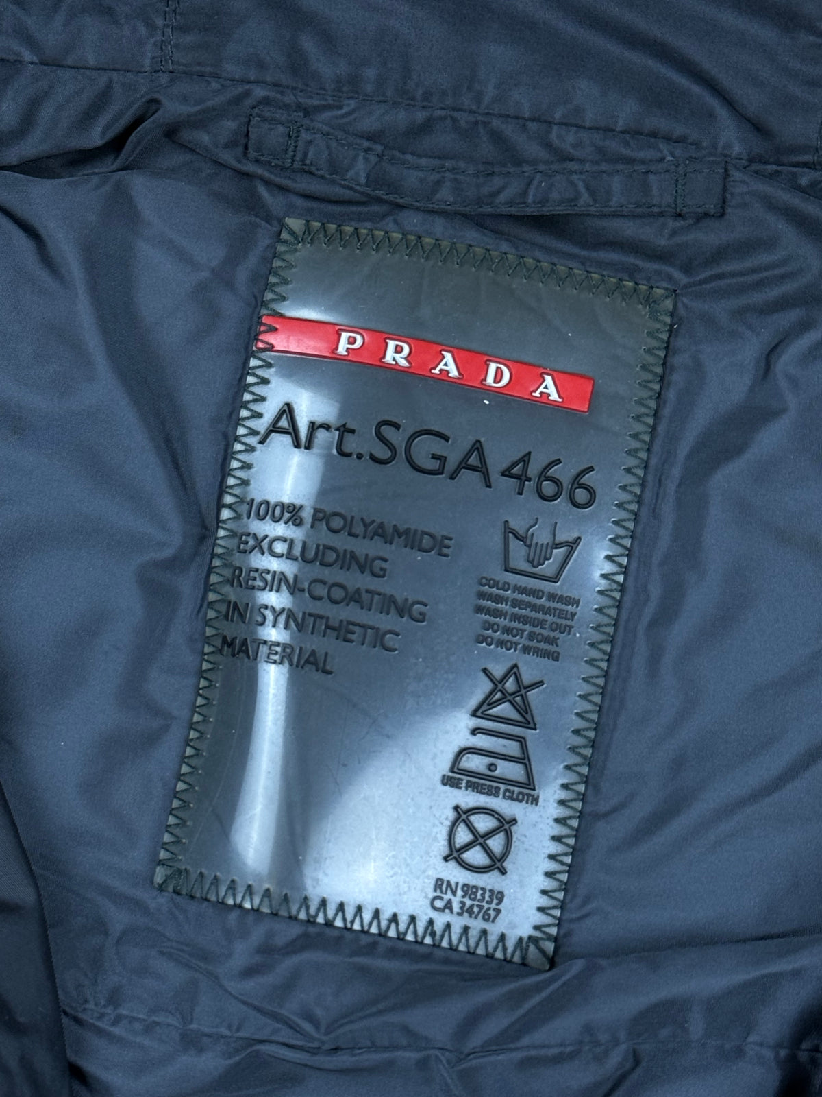 vintage grey Prada windbreaker