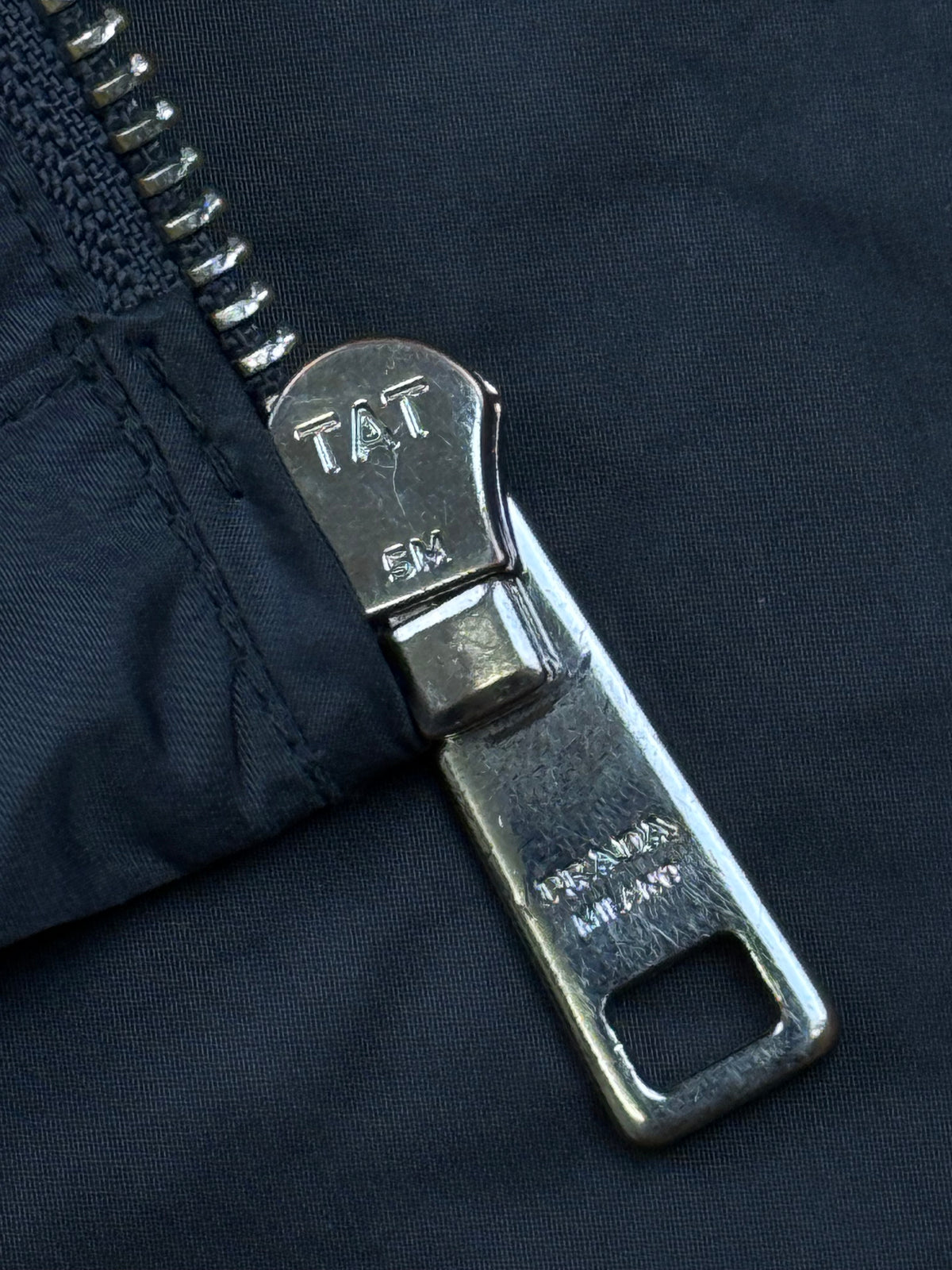 vintage grey Prada windbreaker