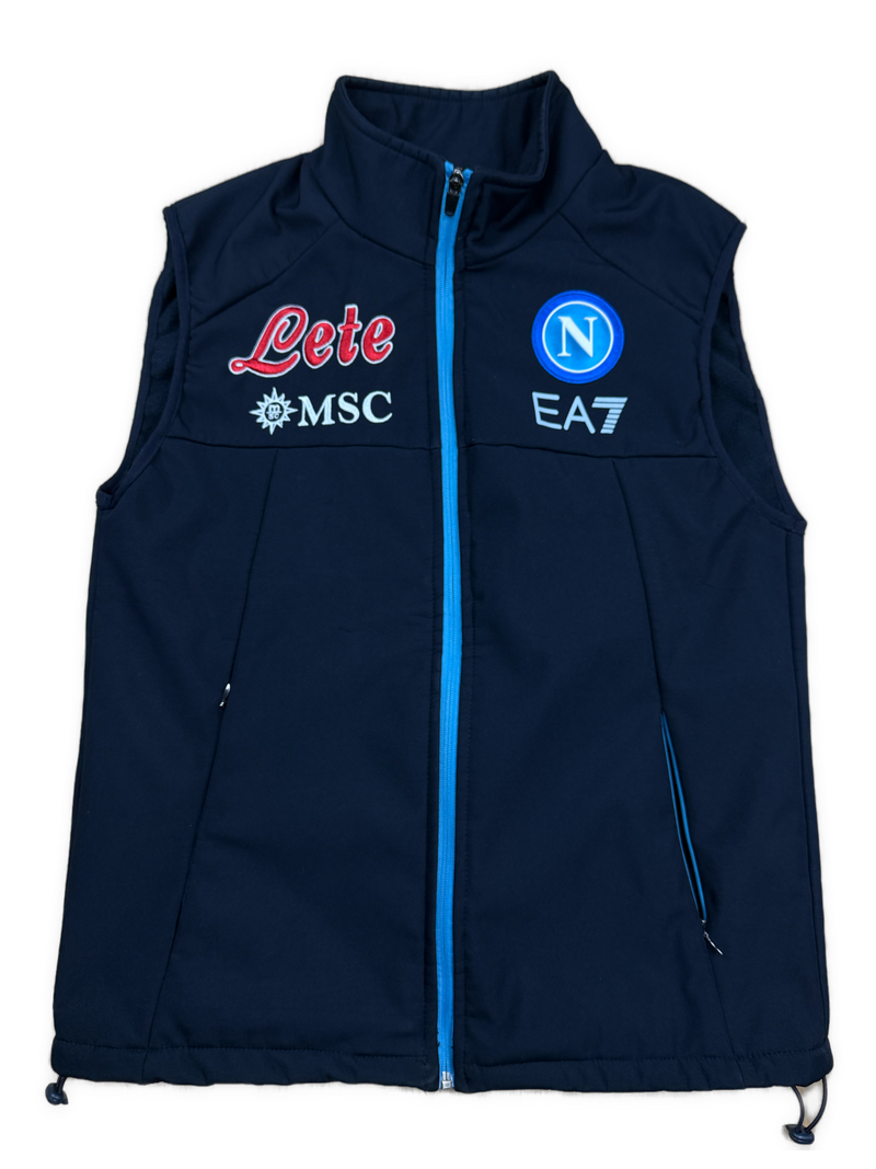 black EA7 Emporio Armani SSC NAPOLI vest