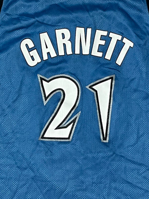 vintage reversible Champion Timberwolves GARNETT 21 jersey {S}