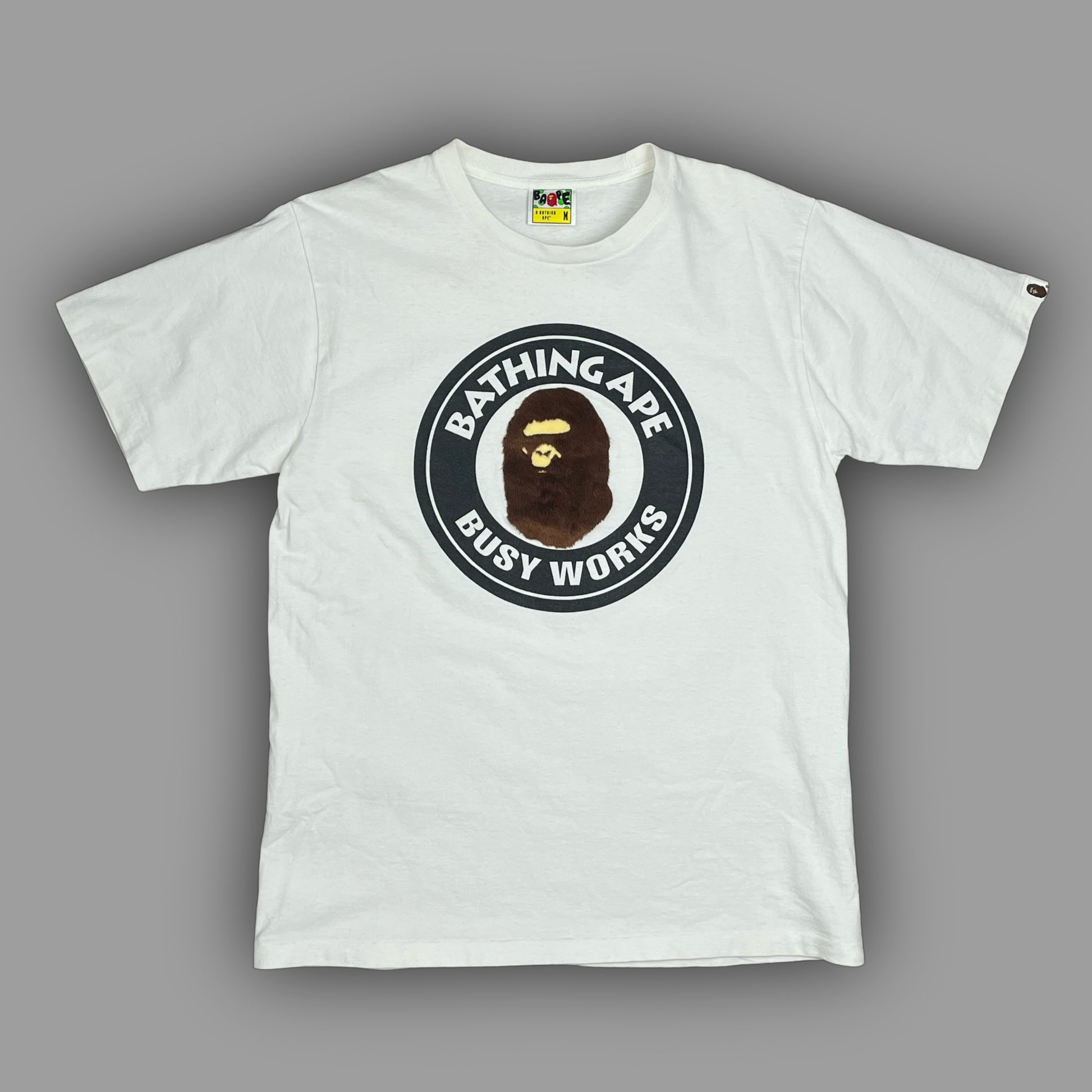 vintage BAPE a bathing ape t-shirt fur {M}