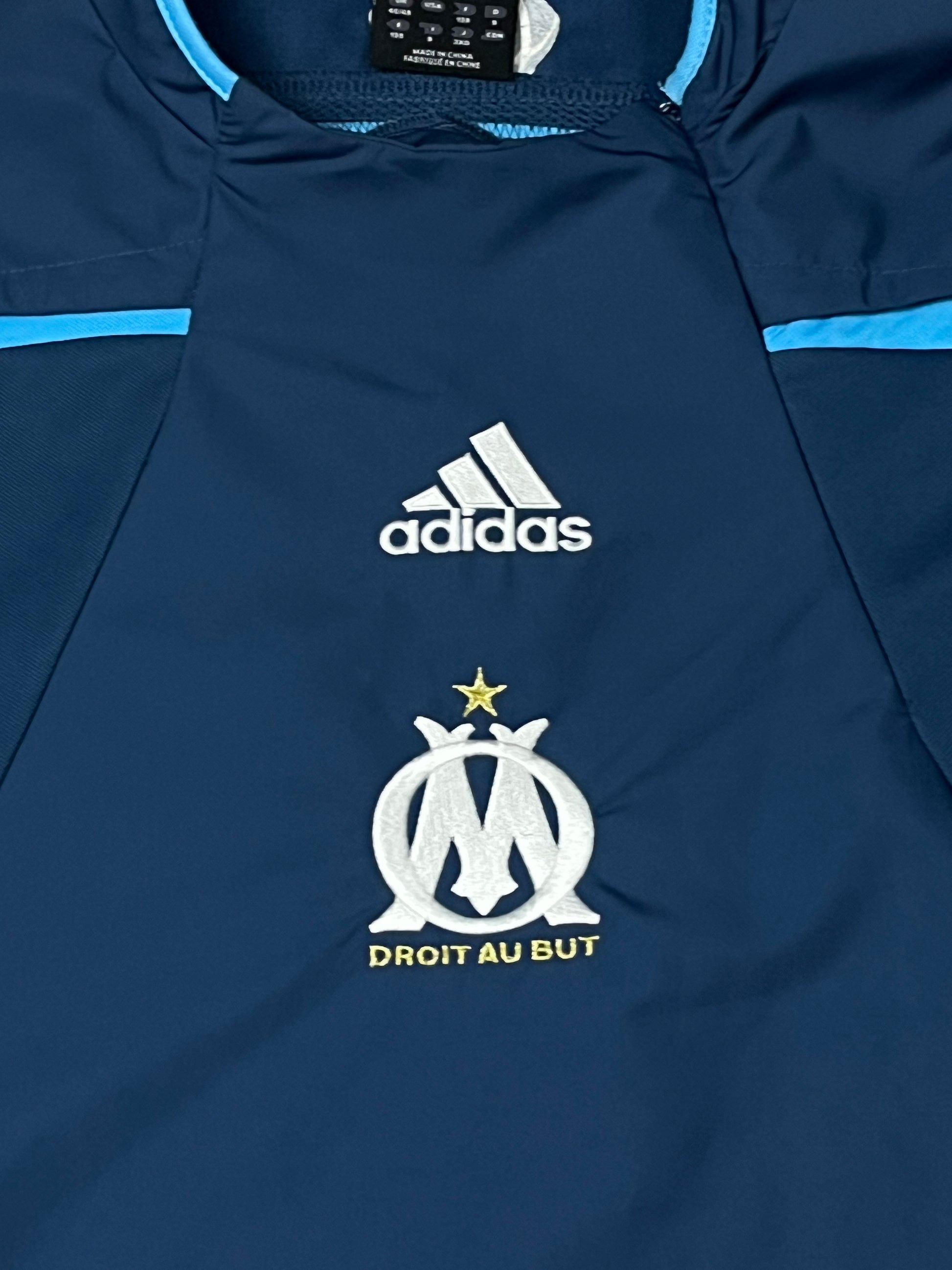 vintage Adidas Olympique Marseille halfzip windbreaker {XL-XXL}