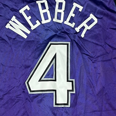 vintage Champion Sacramento Kings WEBER 4 jersey {XL}