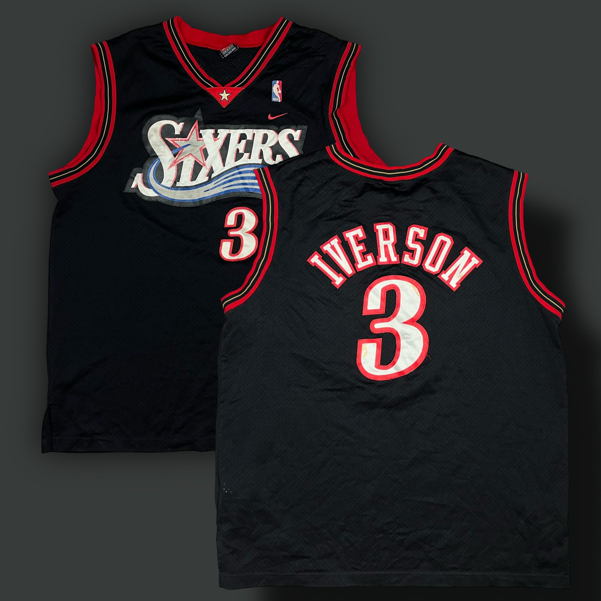 vintage IVERSON 3 Sixers jersey 1996-2006 {XL-XXL}