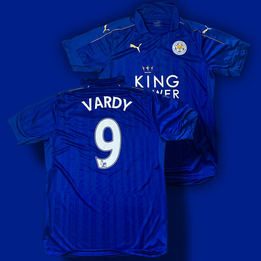 vintage Puma Leicester City VARDY 9 2015-2016 home jersey {L}