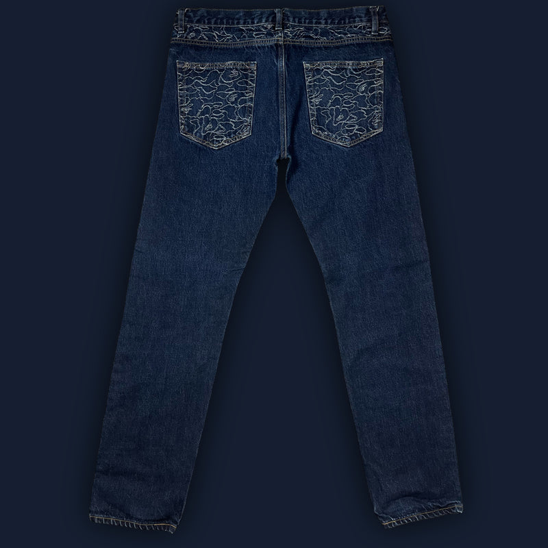vintage BAPE a bathing ape jeans {S}
