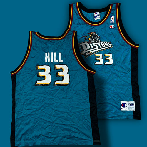 vintage Champion Pistons HILL 33 jersey