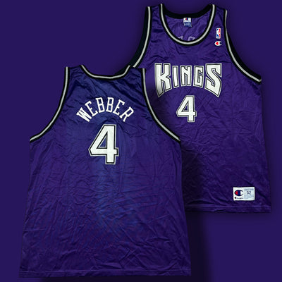 vintage Champion Sacramento Kings WEBER 4 jersey {XL}