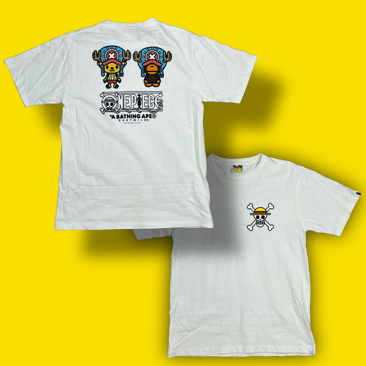 vintage BAPE x ONE PIECE a bathing ape t-shirt {M}
