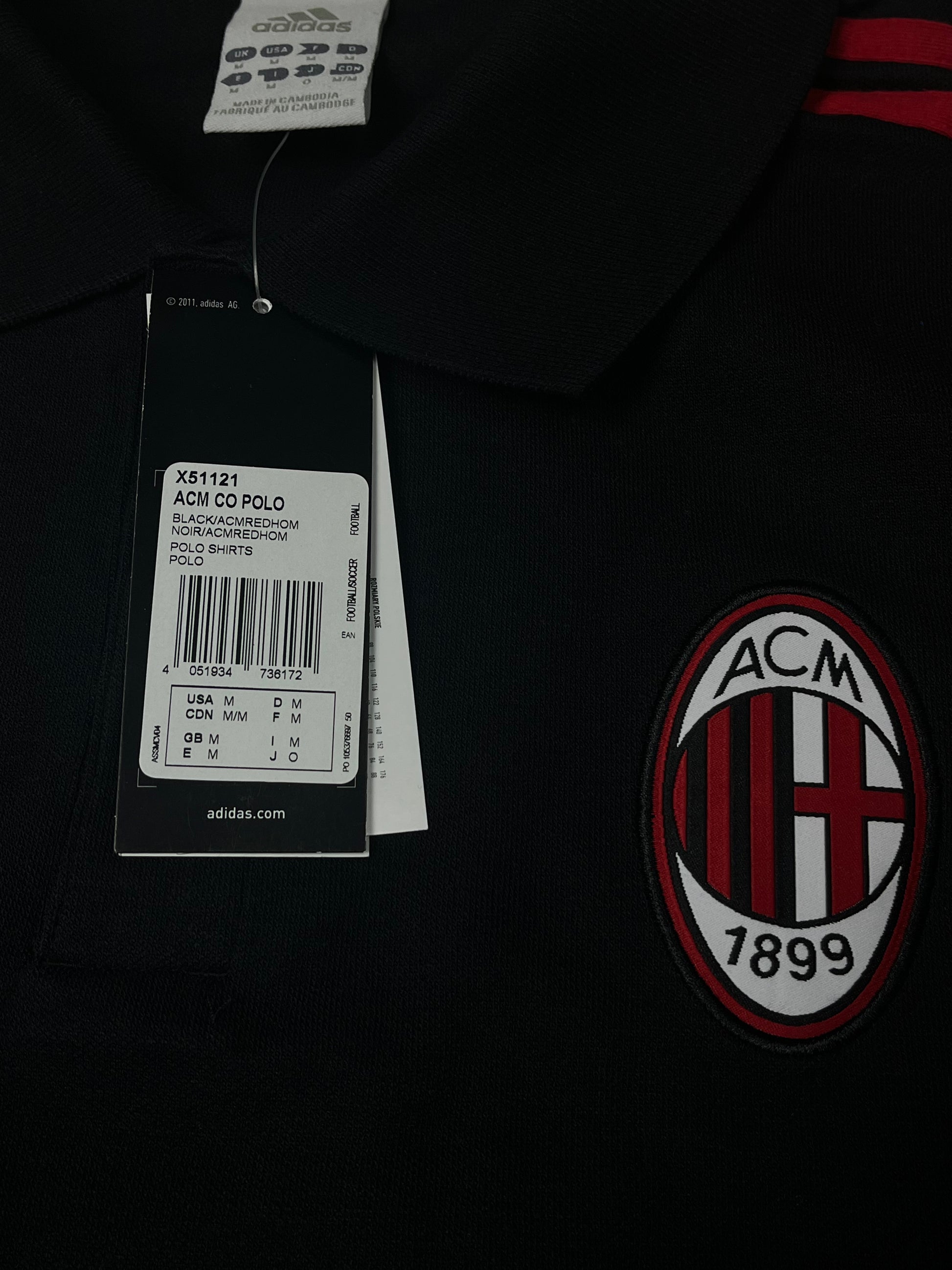 vinatge Adidas Ac Milan polo 2011 DSWT {M-L}