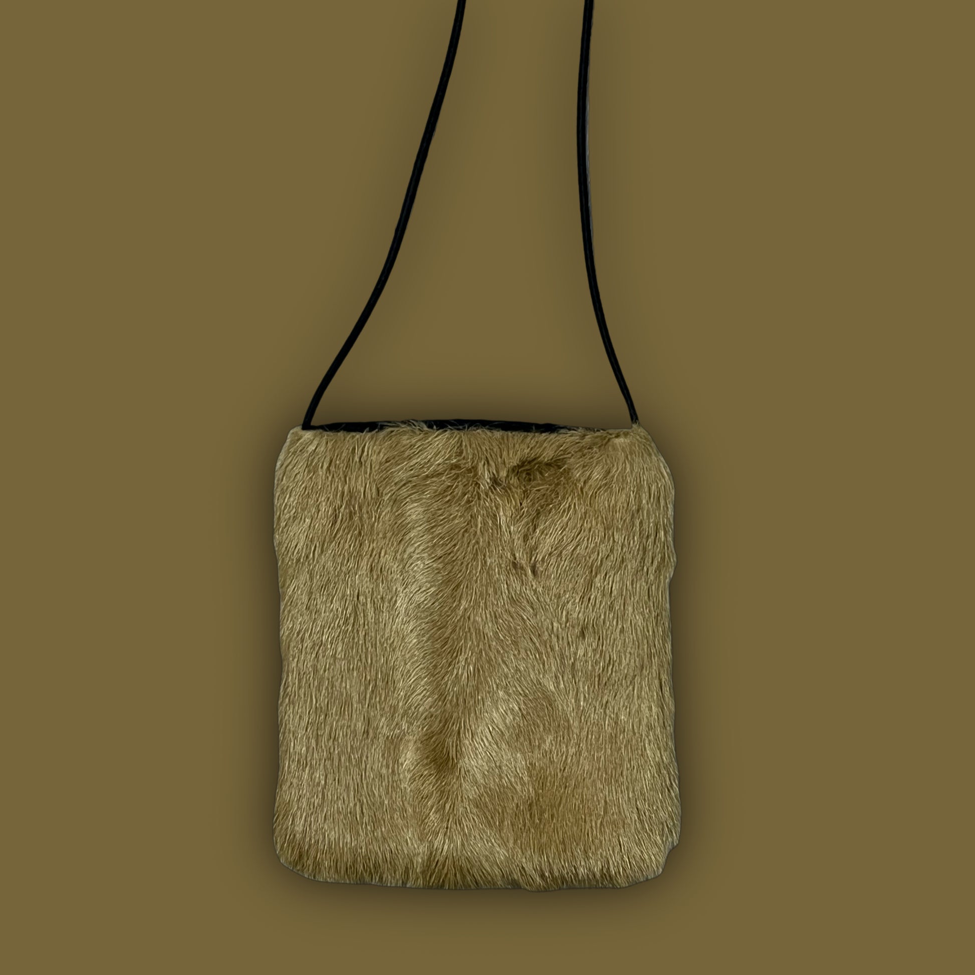 vintage Prada slingbag + fur