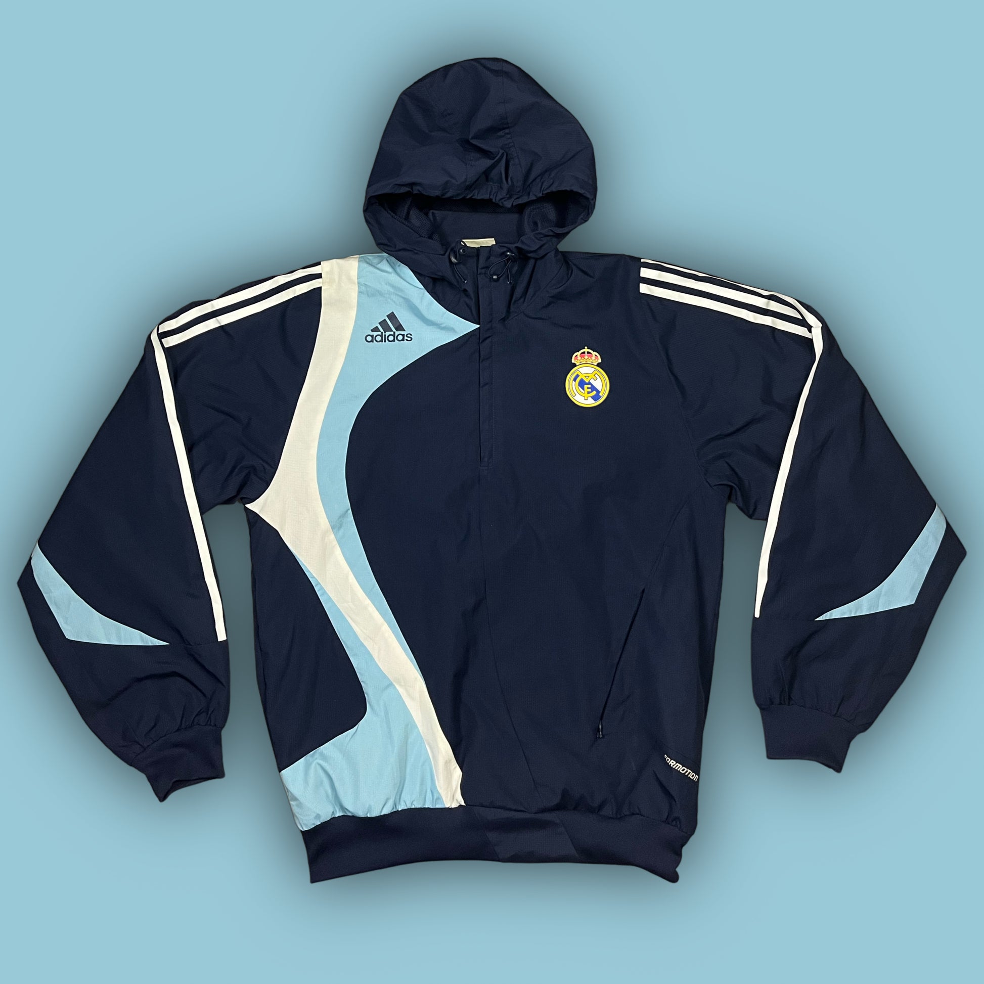 vintage Adidas Real Madrid halfzip windbreaker {M-L}