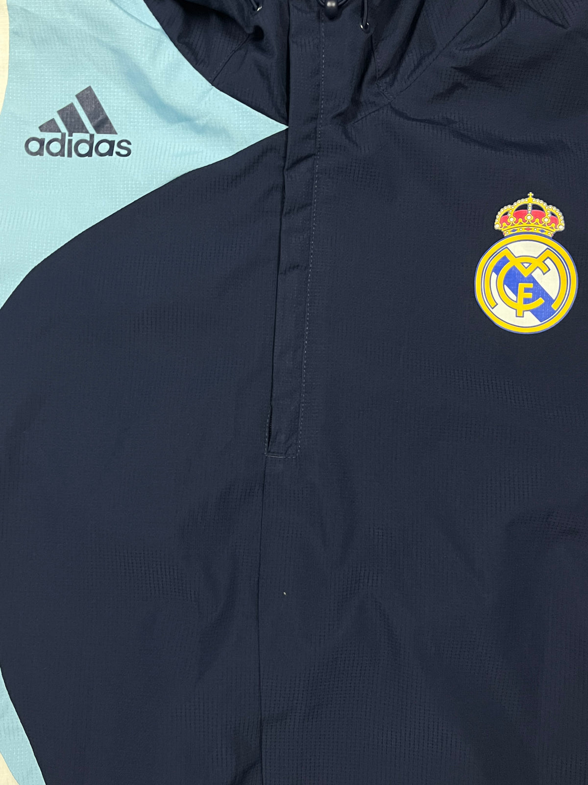 vintage Adidas Real Madrid halfzip windbreaker {M-L}