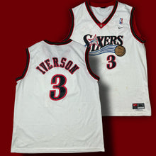 Load image into Gallery viewer, vintage Nike Sixers IVERSON 3 jersey {XL}
