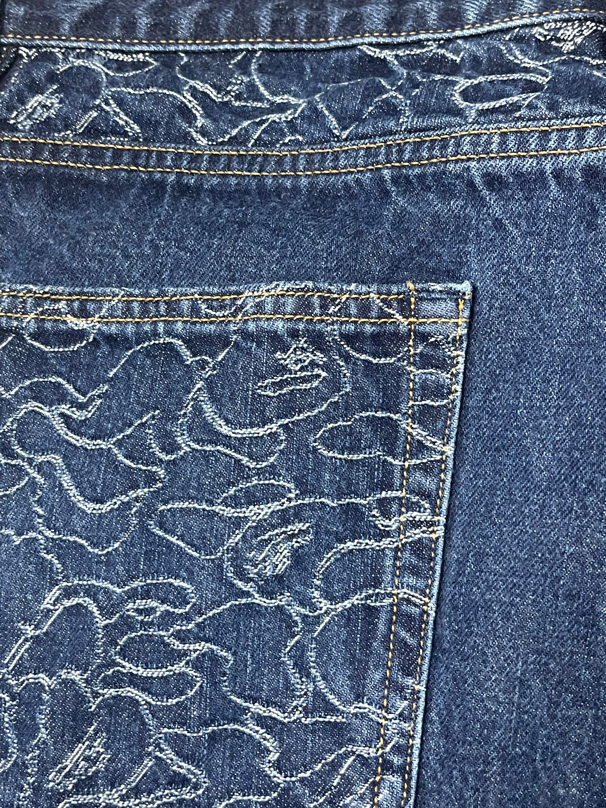 vintage BAPE a bathing ape jeans {S}