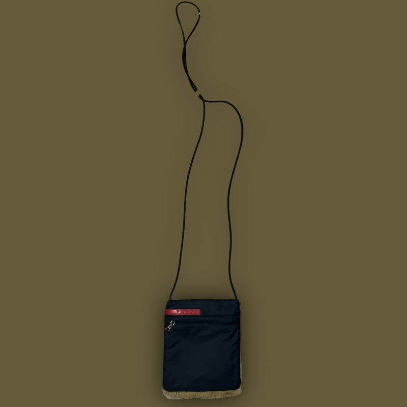 vintage Prada slingbag + fur