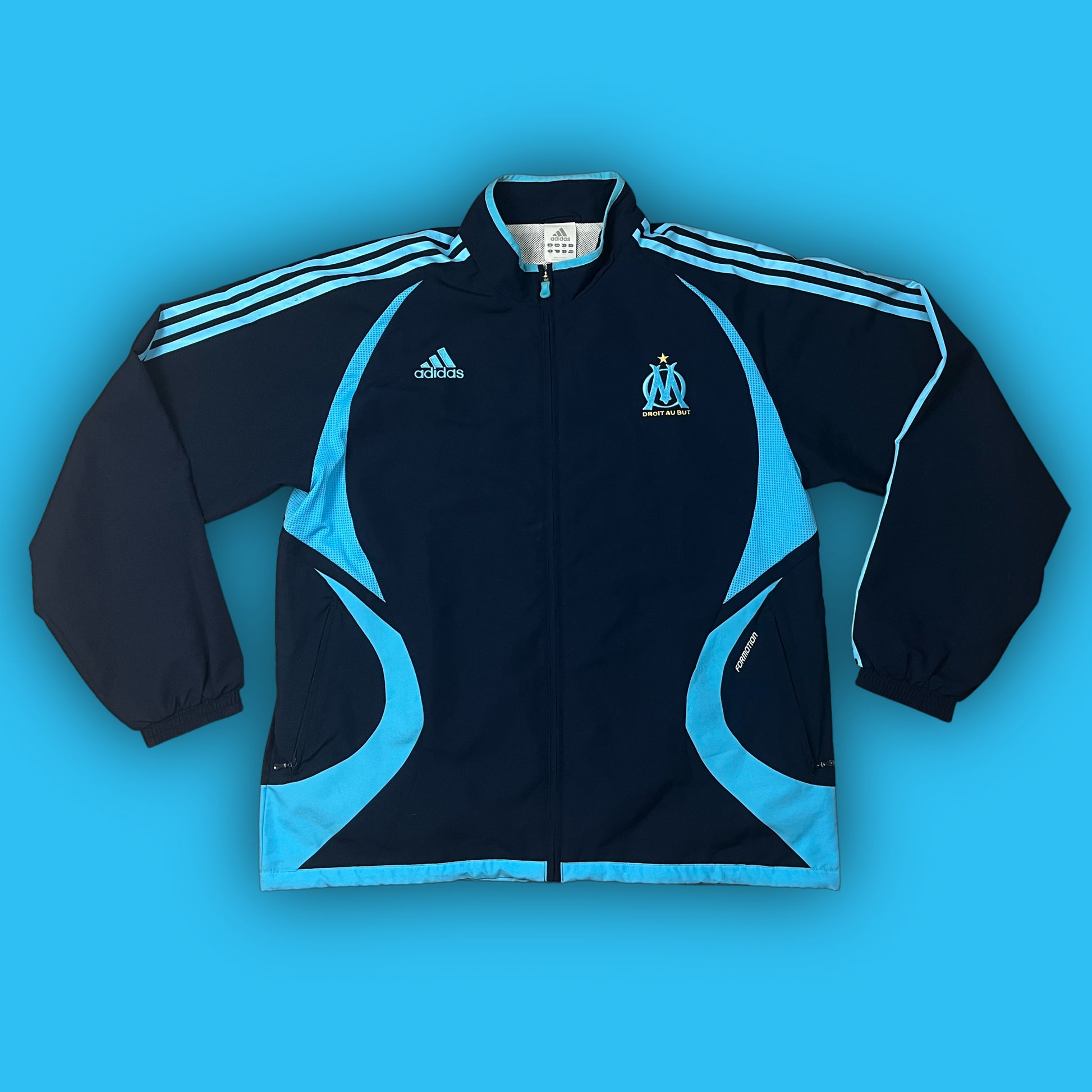 vintage Adidas Olympique Marseille windbreaker {XL-XXL}