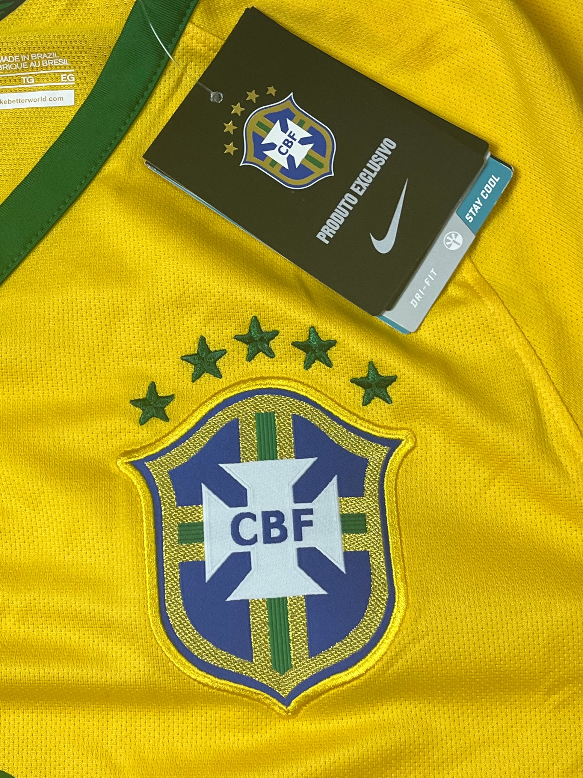 vintage Nike Brasil NEYMAR10 2014 home jersey DSWT {XL}