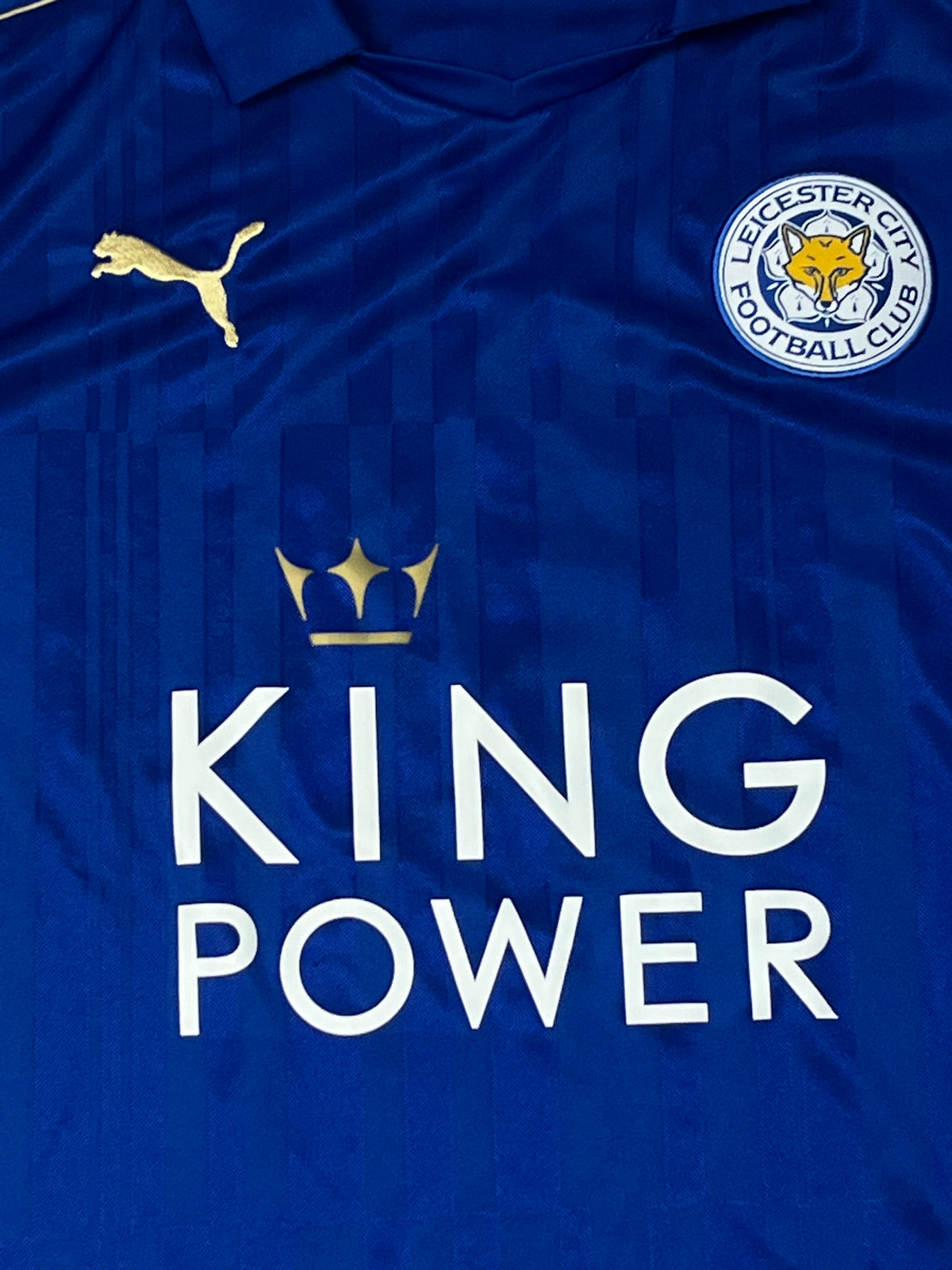 vintage Puma Leicester City VARDY 9 2015-2016 home jersey {L}