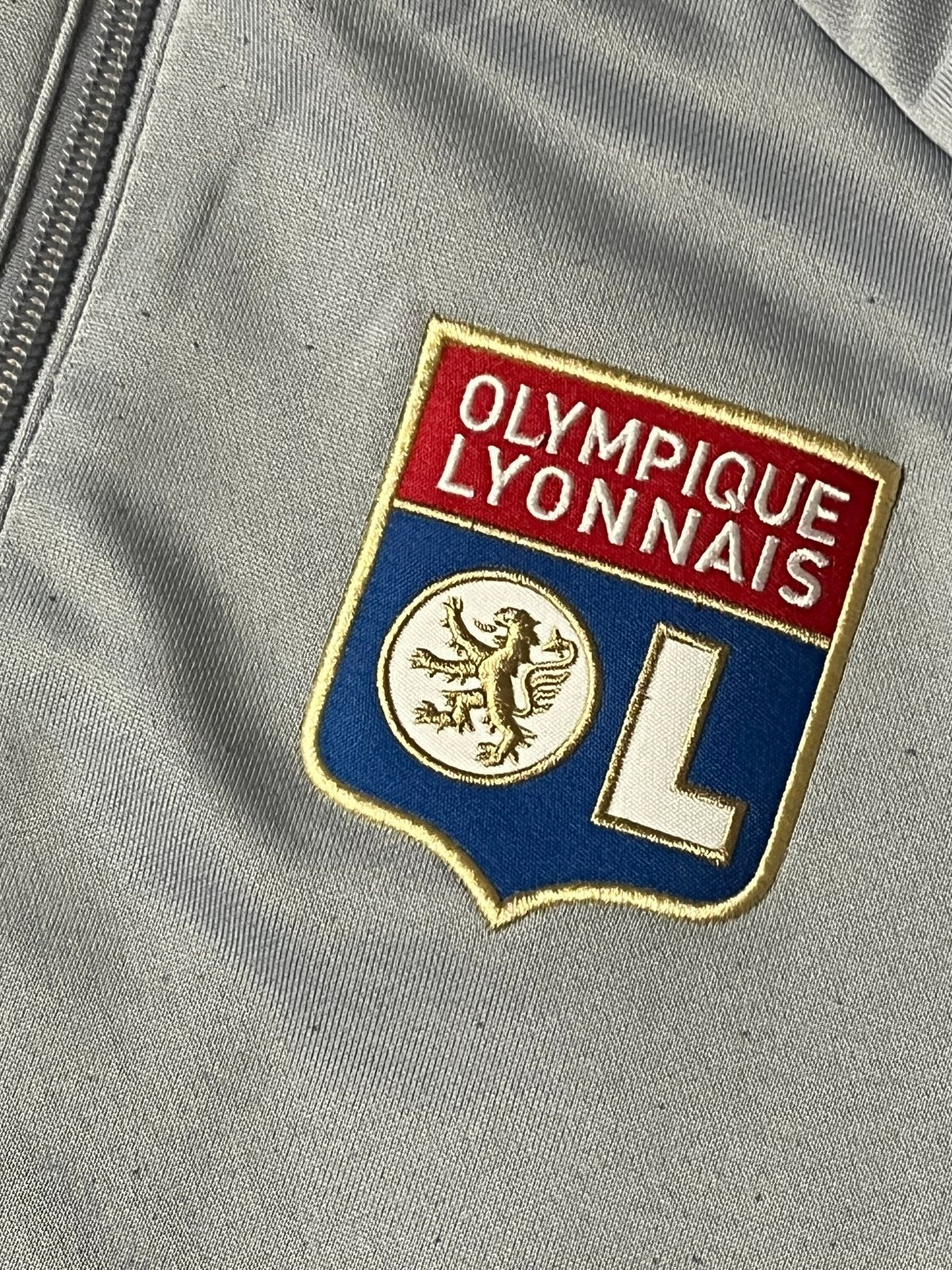 grey Adidas Olympique Lyon trackjacket {S} - 439sportswear