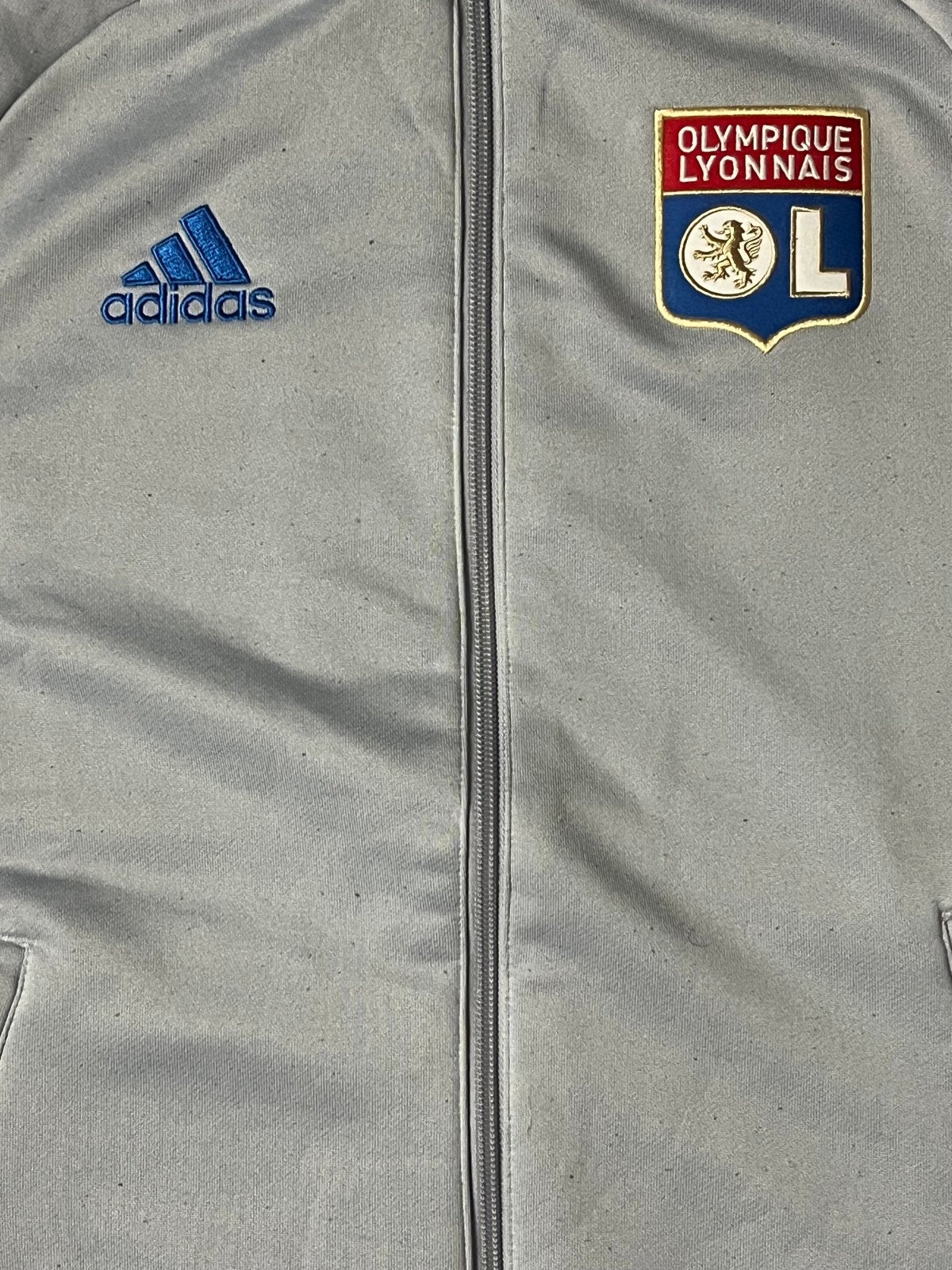 grey Adidas Olympique Lyon trackjacket {S} - 439sportswear