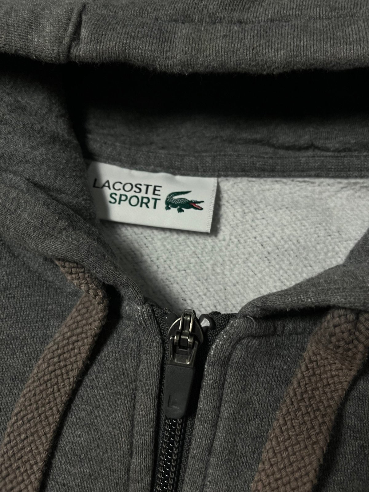 grey Lacoste sweatjacket {M} - 439sportswear