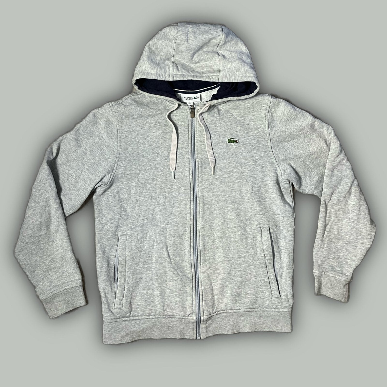 grey Lacoste sweatjacket {M} - 439sportswear