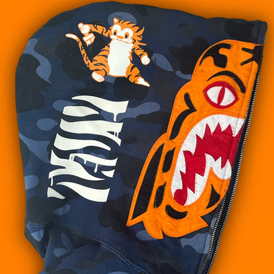 vintage BAPE a bathing ape tiger full zipper {L}