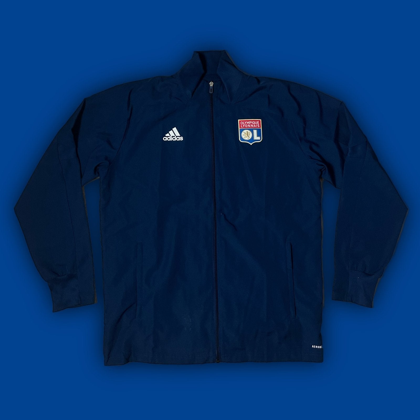 navyblue Adidas Olympique Lyon windbreaker {L} - 439sportswear