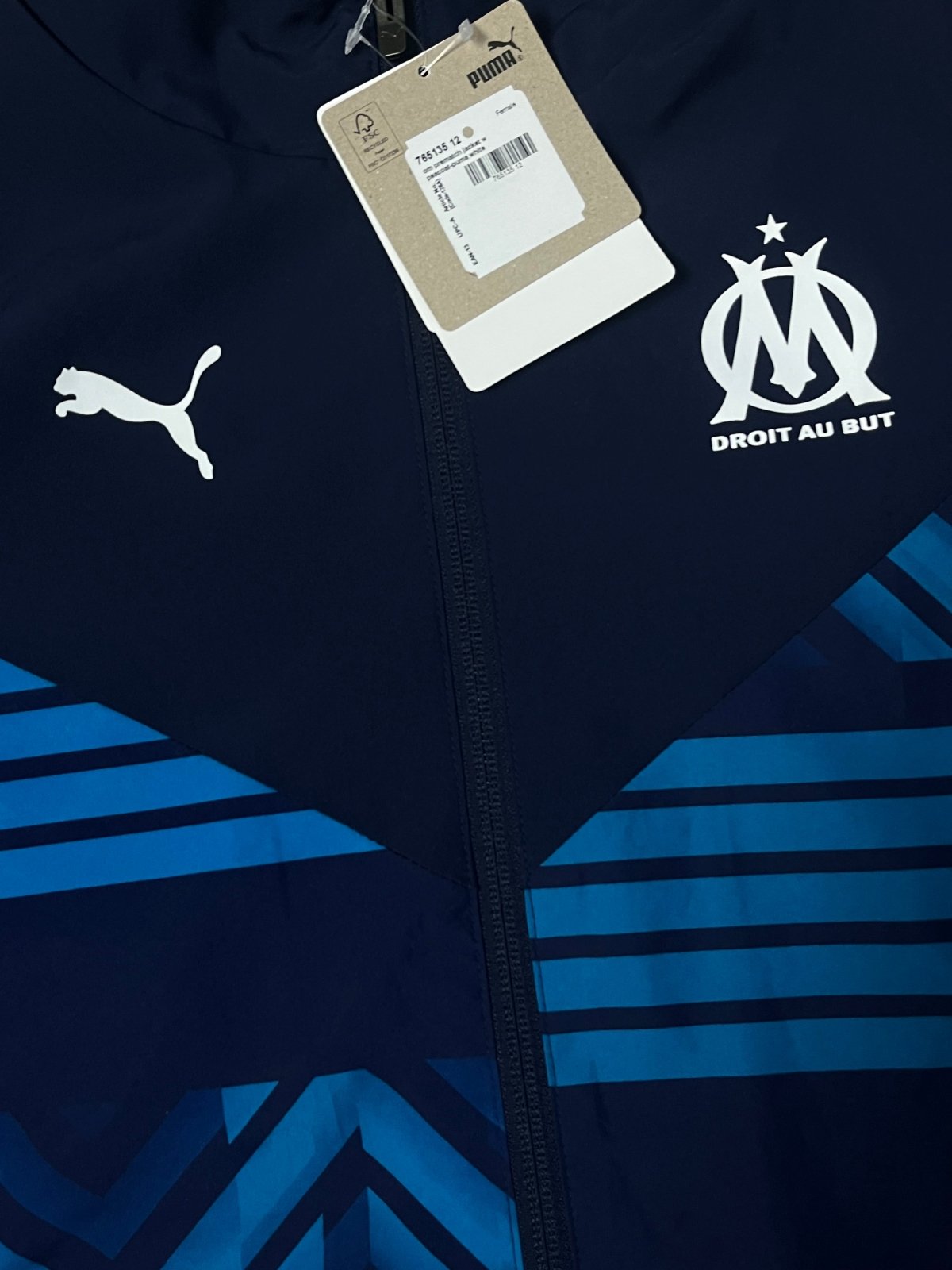 navyblue Puma Olympique Marseille windbreaker DSWT {S} - 439sportswear