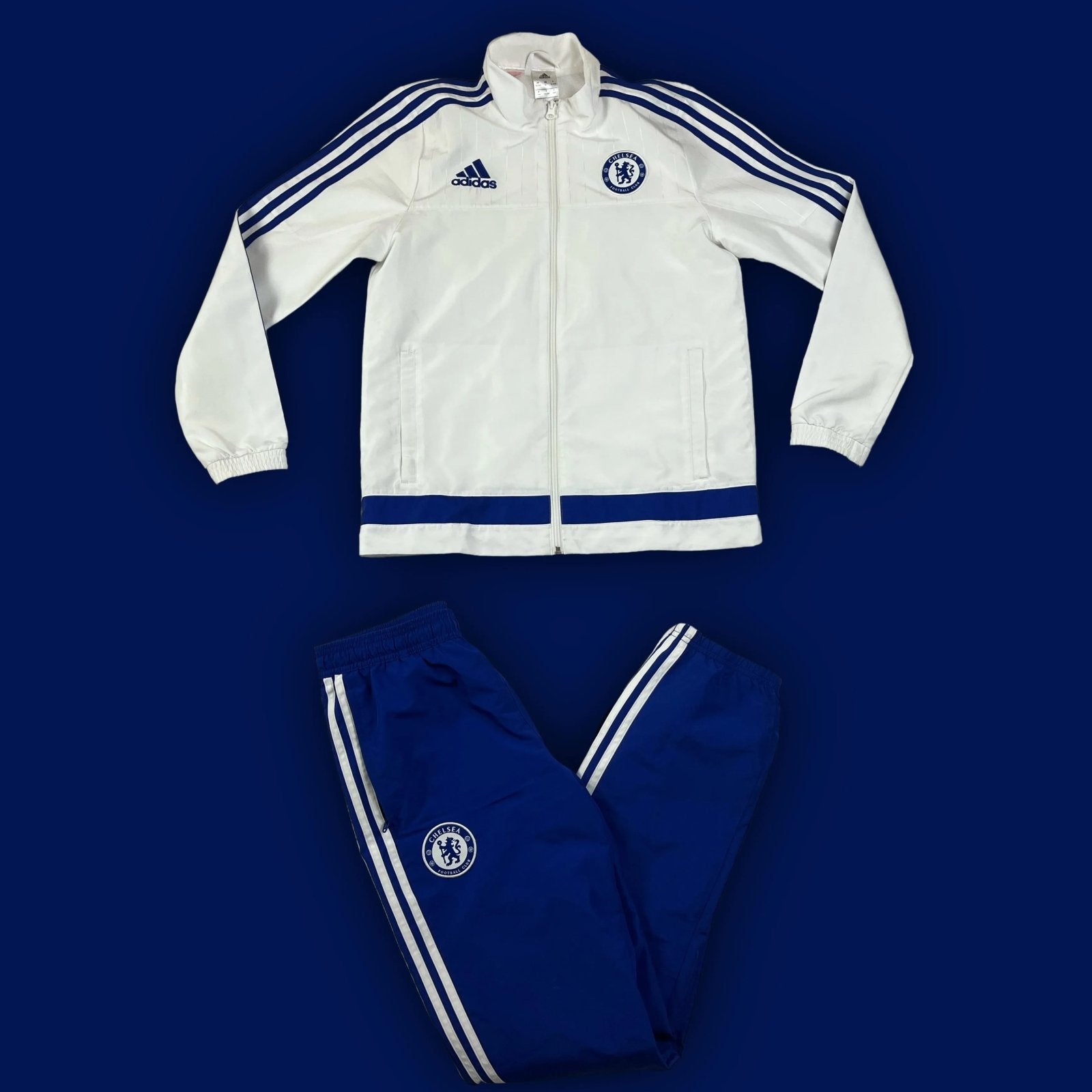 Chelsea adidas tracksuit best sale