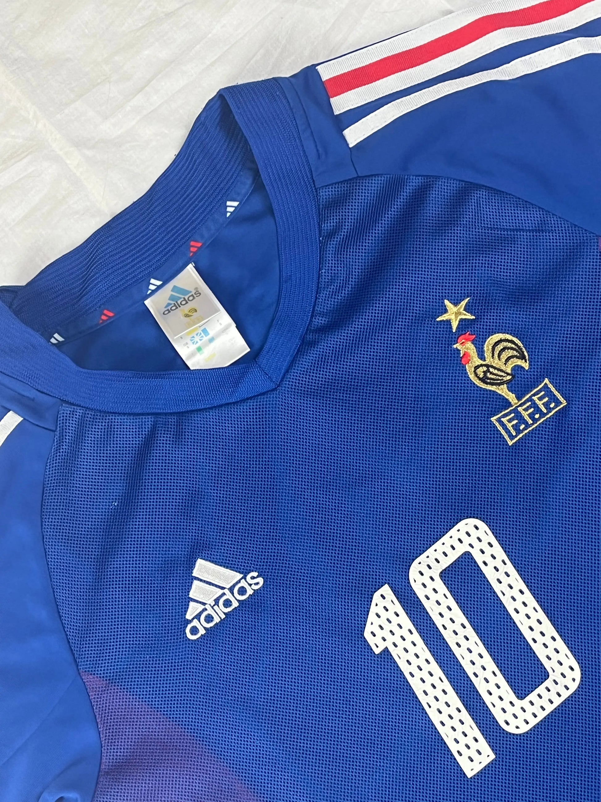 vintage Adidas Zinédine Zidane France 2002 home jersey Adidas