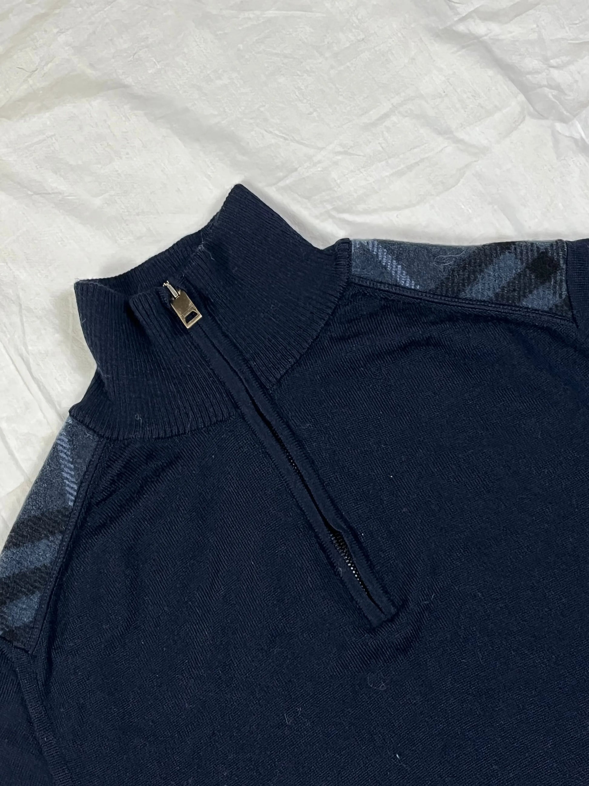 vintage Burberry 1/4 knittedsweater zipper Burberry
