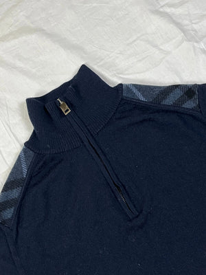 vintage Burberry 1/4 knittedsweater zipper Burberry