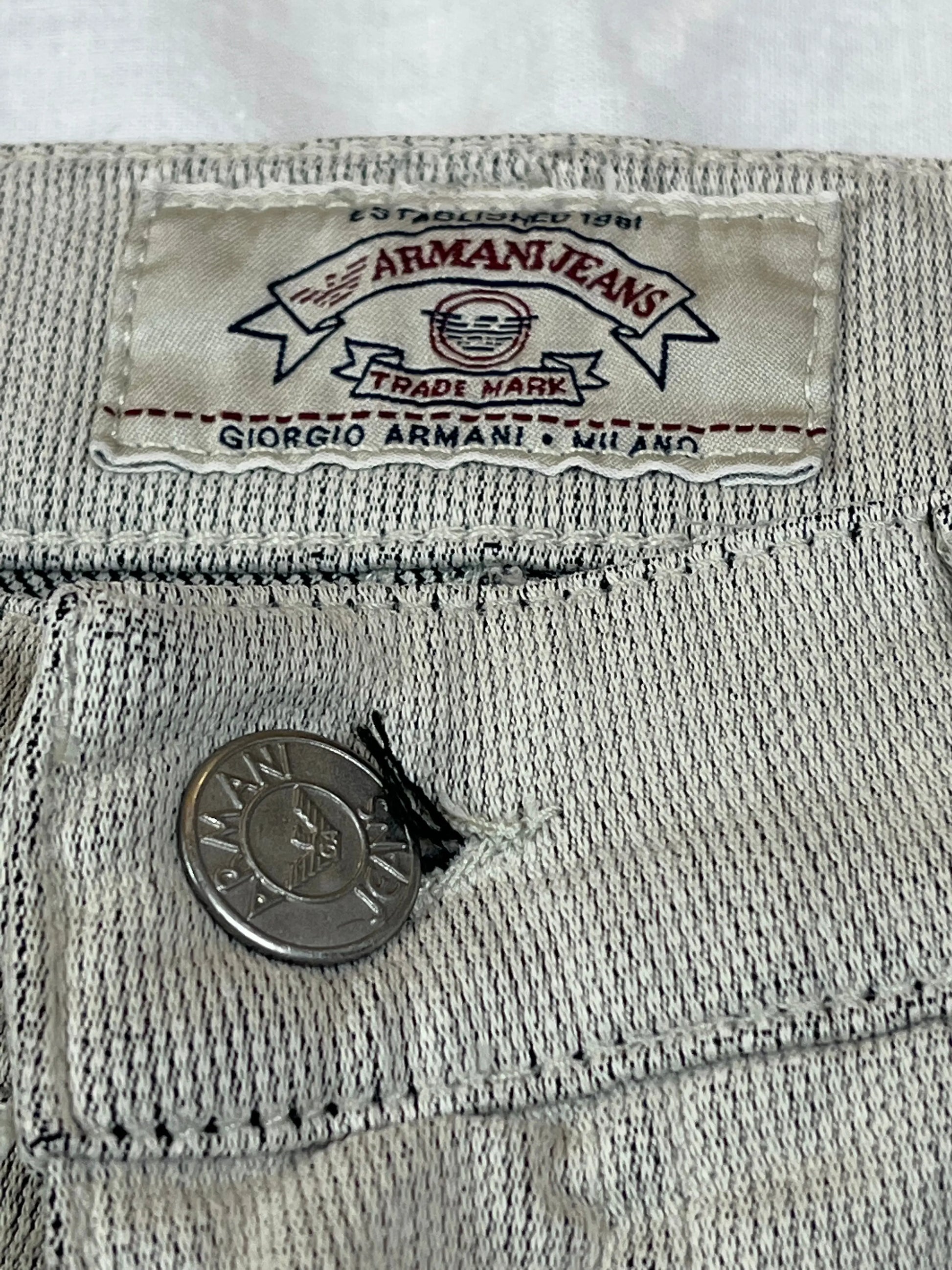vintage Emporio Armani jeans beige Emporio Armani