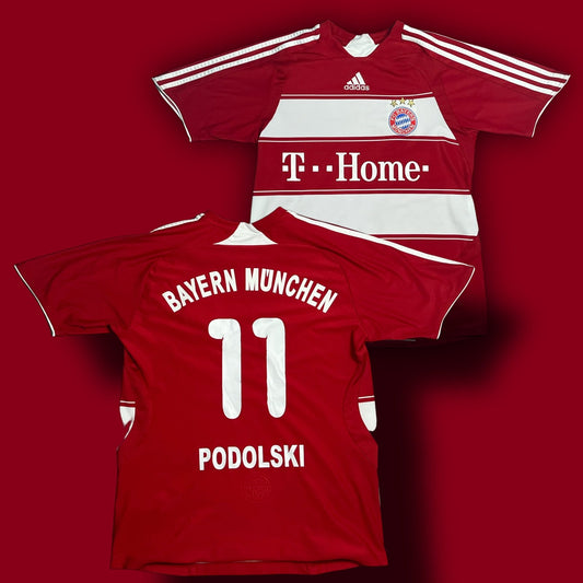 vintage Adidas Fc Bayern Munich Podolski 2008-2009 home jersey {S} - 439sportswear